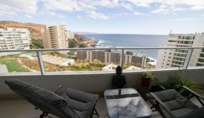 Departamento con hermosa vista al mar, ubicado en Costa de Montemar.