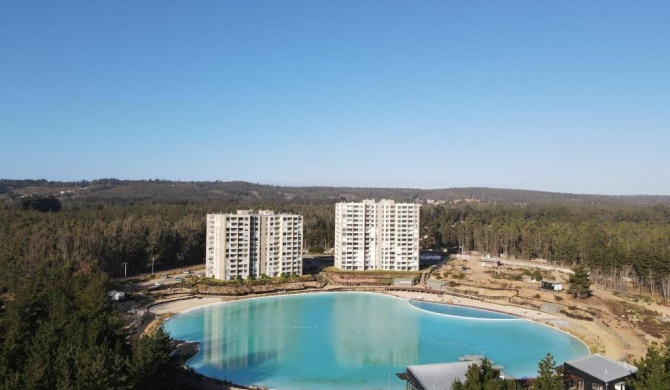 Las Cruces LagunaMar A Estrenar Depto 2D2B en Condominio con Estacionamiento y Piscina